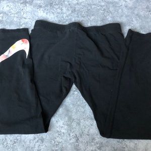 Black Swoosh Leggings